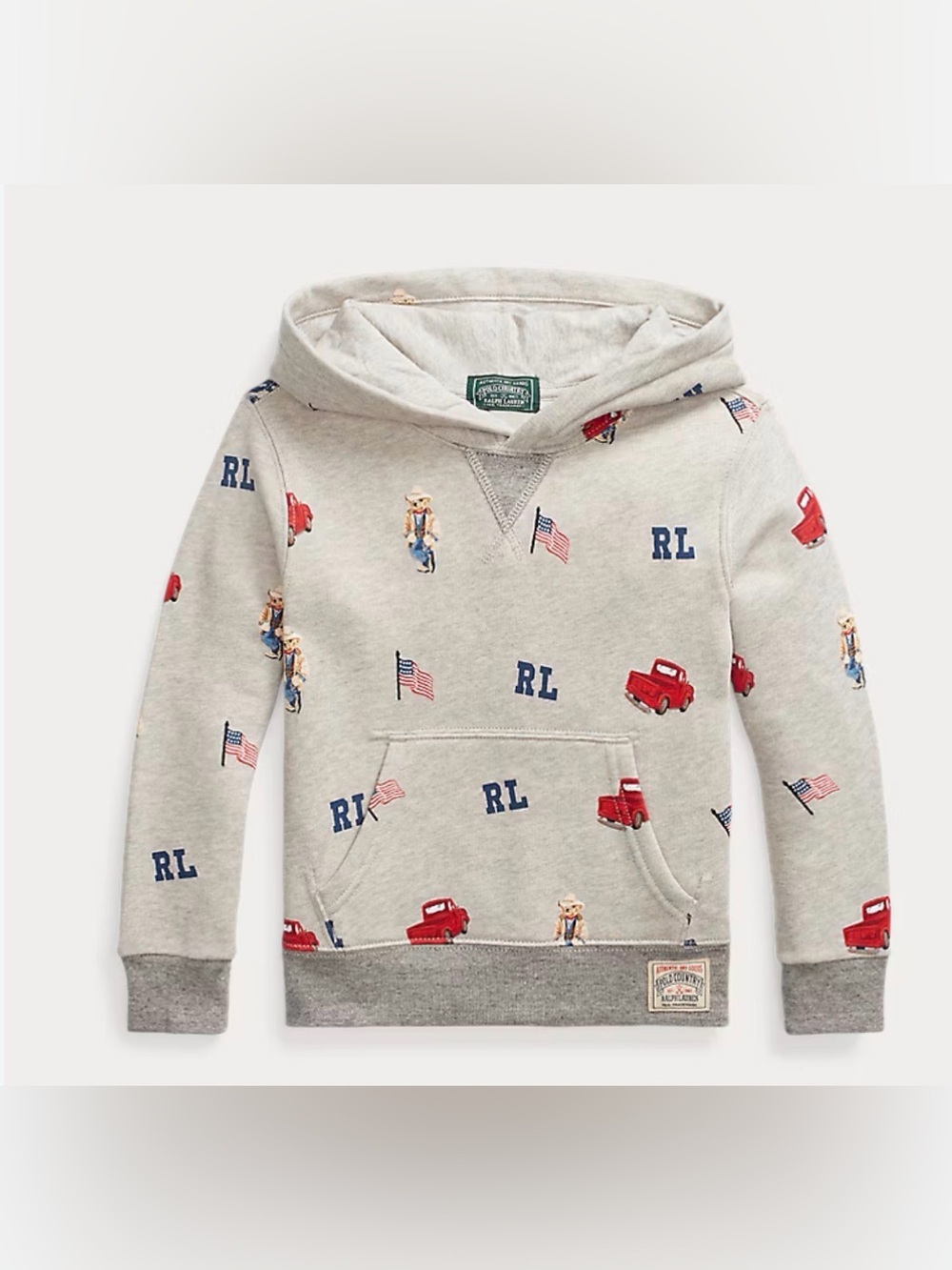 POLO COUNTRY Ralph Lauren Polo Bear Fleece Hoodie - 2/2T